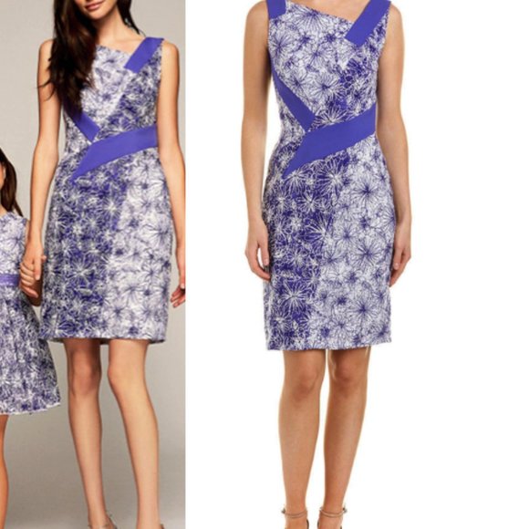 NWT Tadashi Shoji IRME Embroidered floral Dress Wisteria Size 00